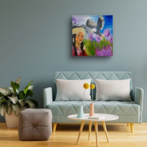 Canvas Print: "Alaska Pink flower Dance" - Thumbnail Image 3