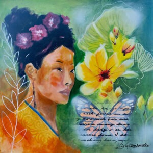 Canvas Print: "Butterflies and Flowers Remain Untouched"