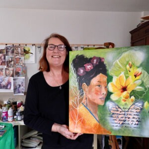 Canvas Print: "Butterflies and Flowers Remain Untouched" - Thumbnail Image 2