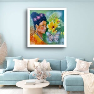Premium Semi-Glossy Paper Poster: "Butterflies and Flowers Remain Untouched" - Thumbnail Image 2