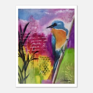 Premium Semi-Glossy Paper Poster: "Little Lucky Bird 6"
