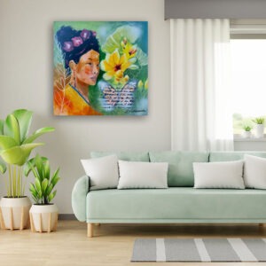 Canvas Print: "Butterflies and Flowers Remain Untouched" - Thumbnail Image 4
