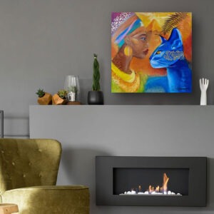 Canvas Print: "Blue Cat of the Nile" - Thumbnail Image 2