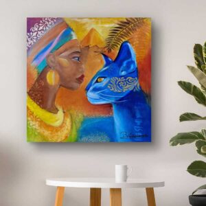 Canvas Print: "Blue Cat of the Nile" - Thumbnail Image 3