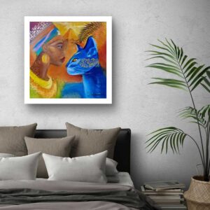 Fine Art Poster: "Blue Cat of the Nile" - Thumbnail Image 3