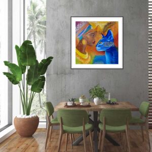 Fine Art Poster: "Blue Cat of the Nile" - Thumbnail Image 2