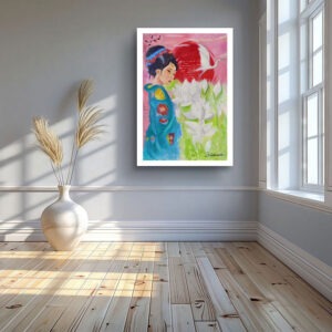 Premium Semi-Glossy Paper Poster: "White Sweet Beauty" - Thumbnail Image 2