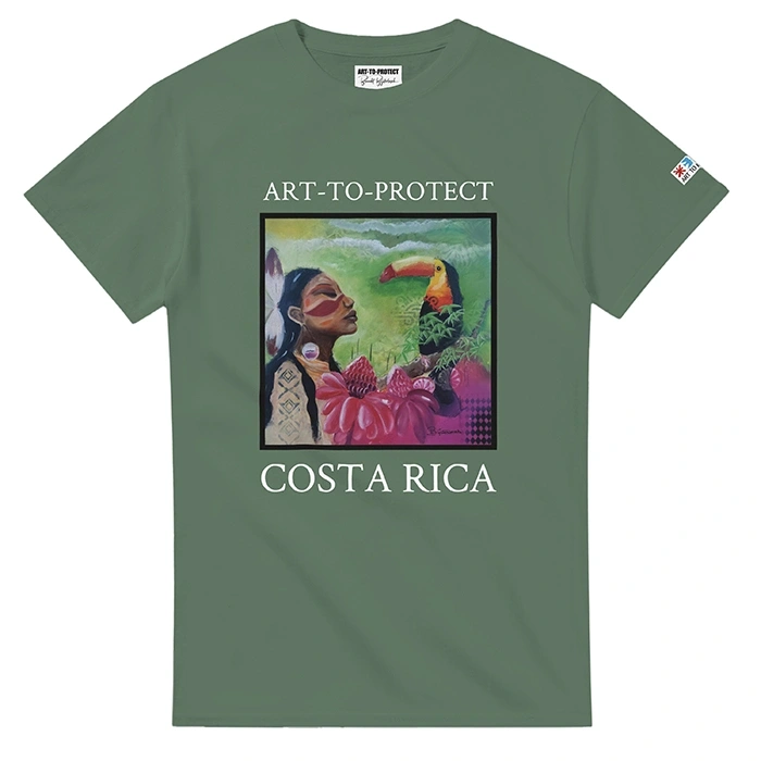 T-shirt Costa Rica Queens_military-green_front