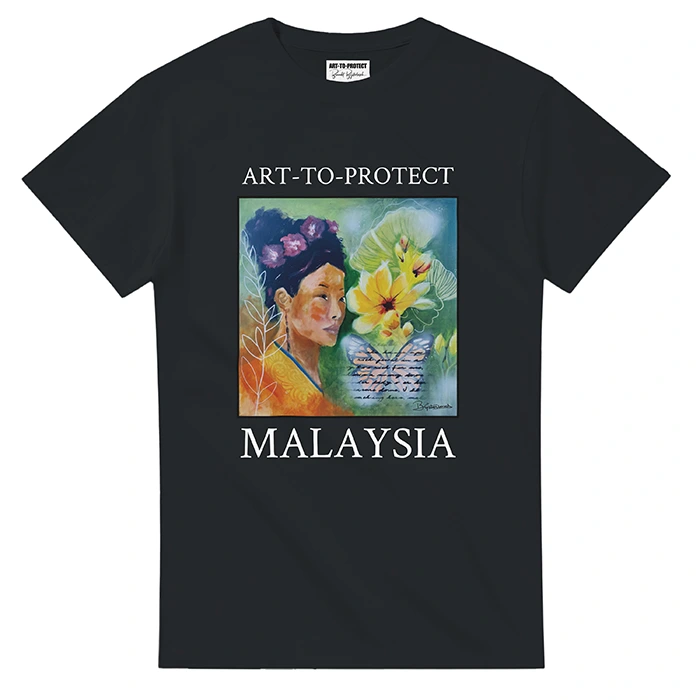 T-shirt Malaysia Butterflies_black_front