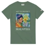 T-shirt Malaysia Butterflies_military-green_front