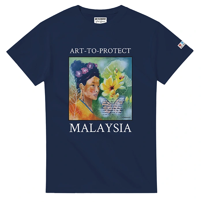 T-shirt Malaysia Butterflies_navy_front
