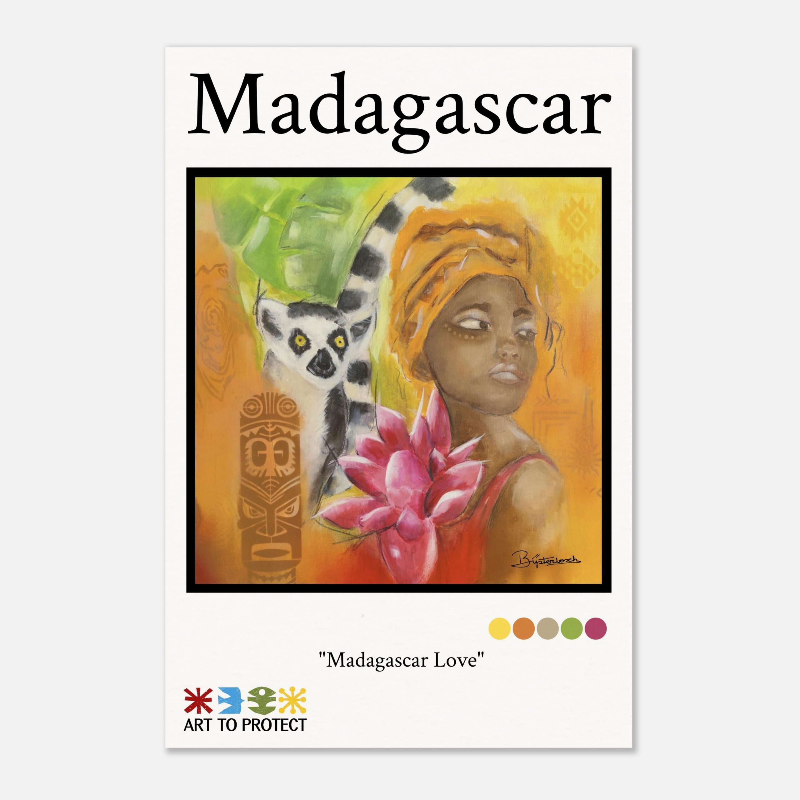 Museum-Quality Matte Paper Poster | Madagascar| Madagascar Love - Image 1