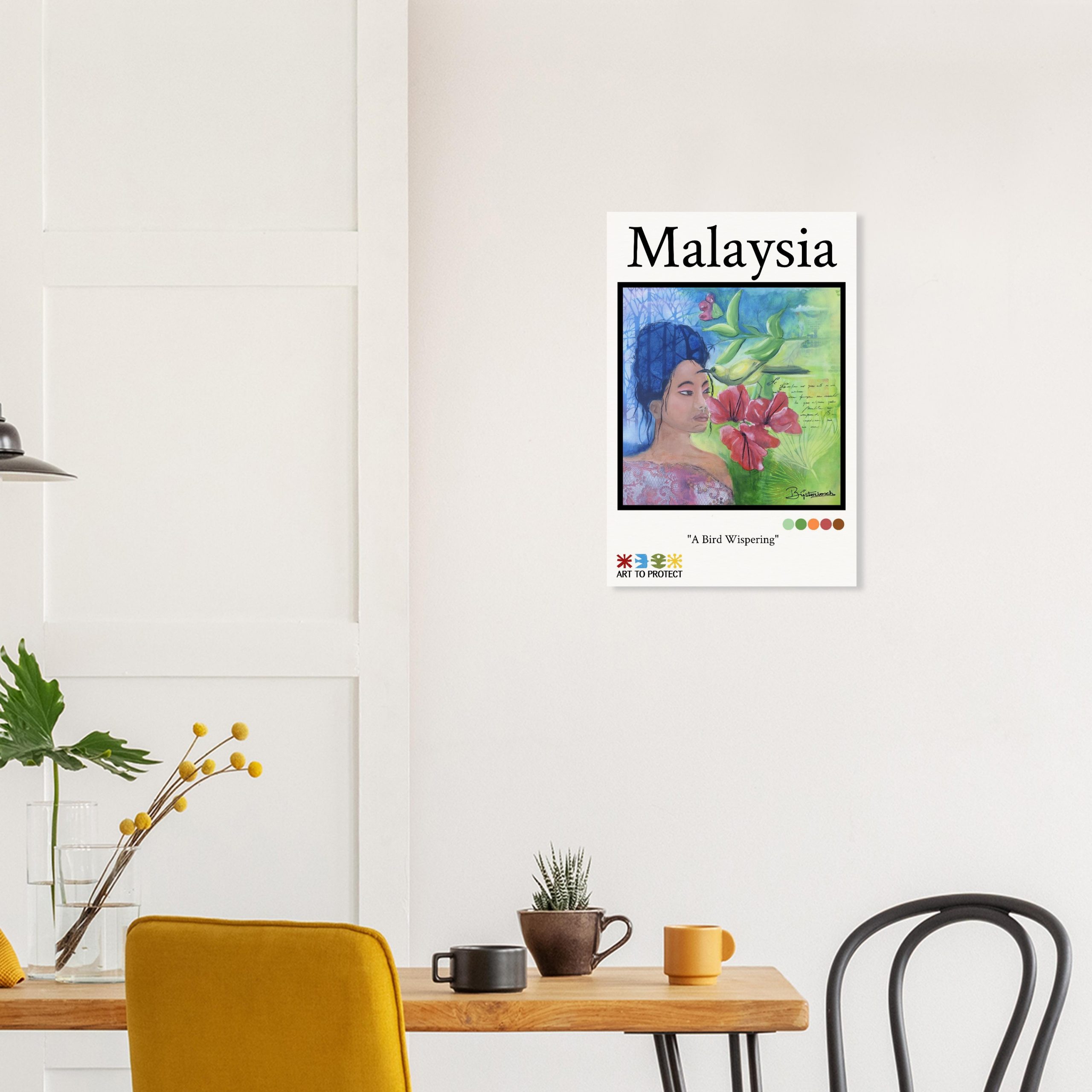 Museum-Quality Matte Paper Poster | Malaysia | A Bird Wispering - Image 3