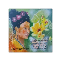 Cotton pillow case | Butterflies and Flowers Remain Untouched - Thumbnail Image 2