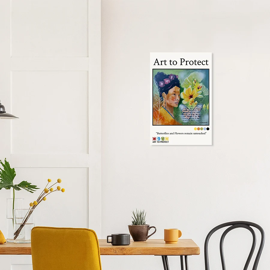 Museum-Quality Matte Paper Poster | Butterflies and Flowers remain Untouched - Image 2