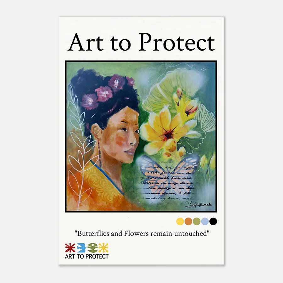 Museum-Quality Matte Paper Poster | Butterflies and Flowers remain Untouched - Image 1
