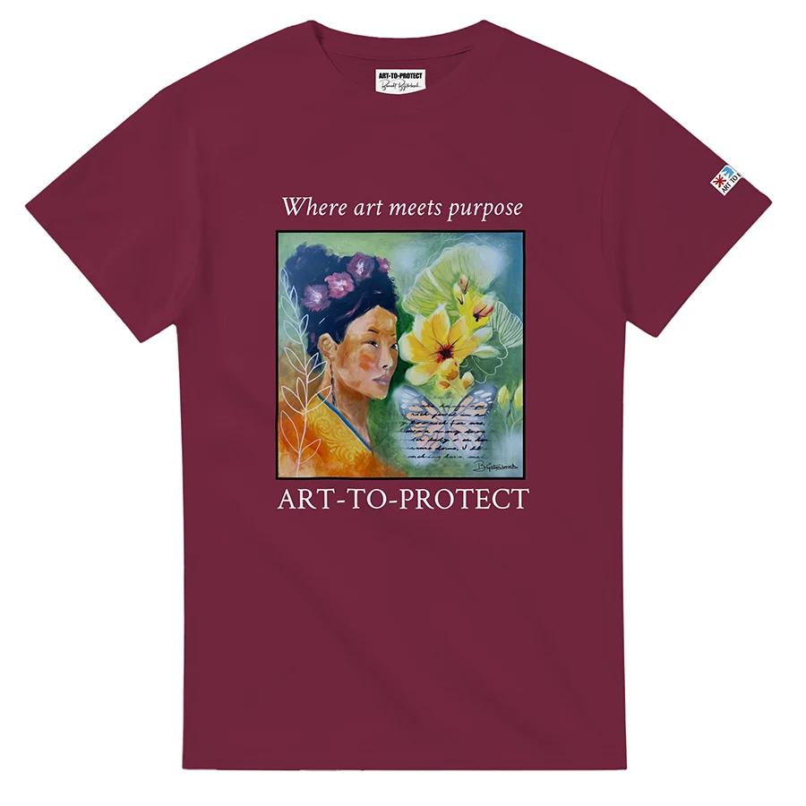 T-shirt | Butterflies and Flowers Remain Untouched - Image 2