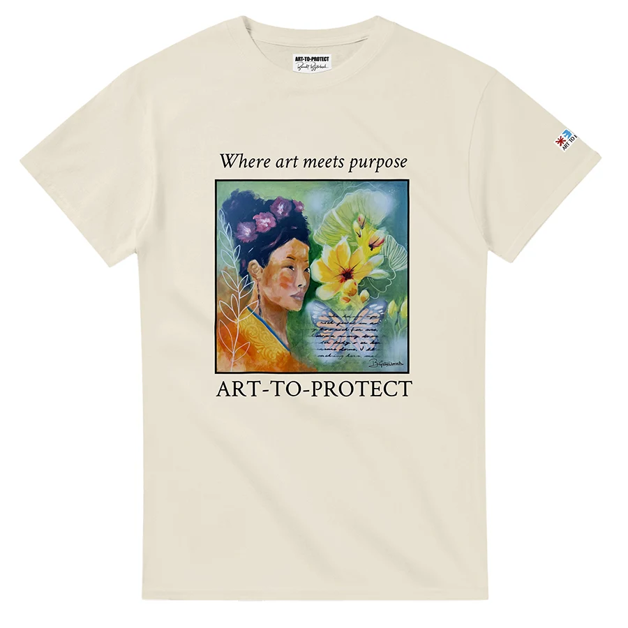 T-shirt | Butterflies and Flowers Remain Untouched - Image 1